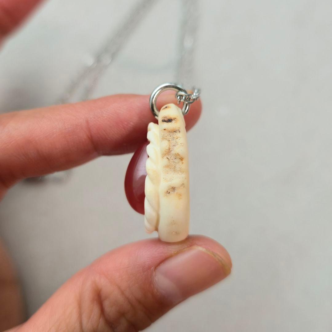 オーダー専用 鹿の角 インカローズのネックレス