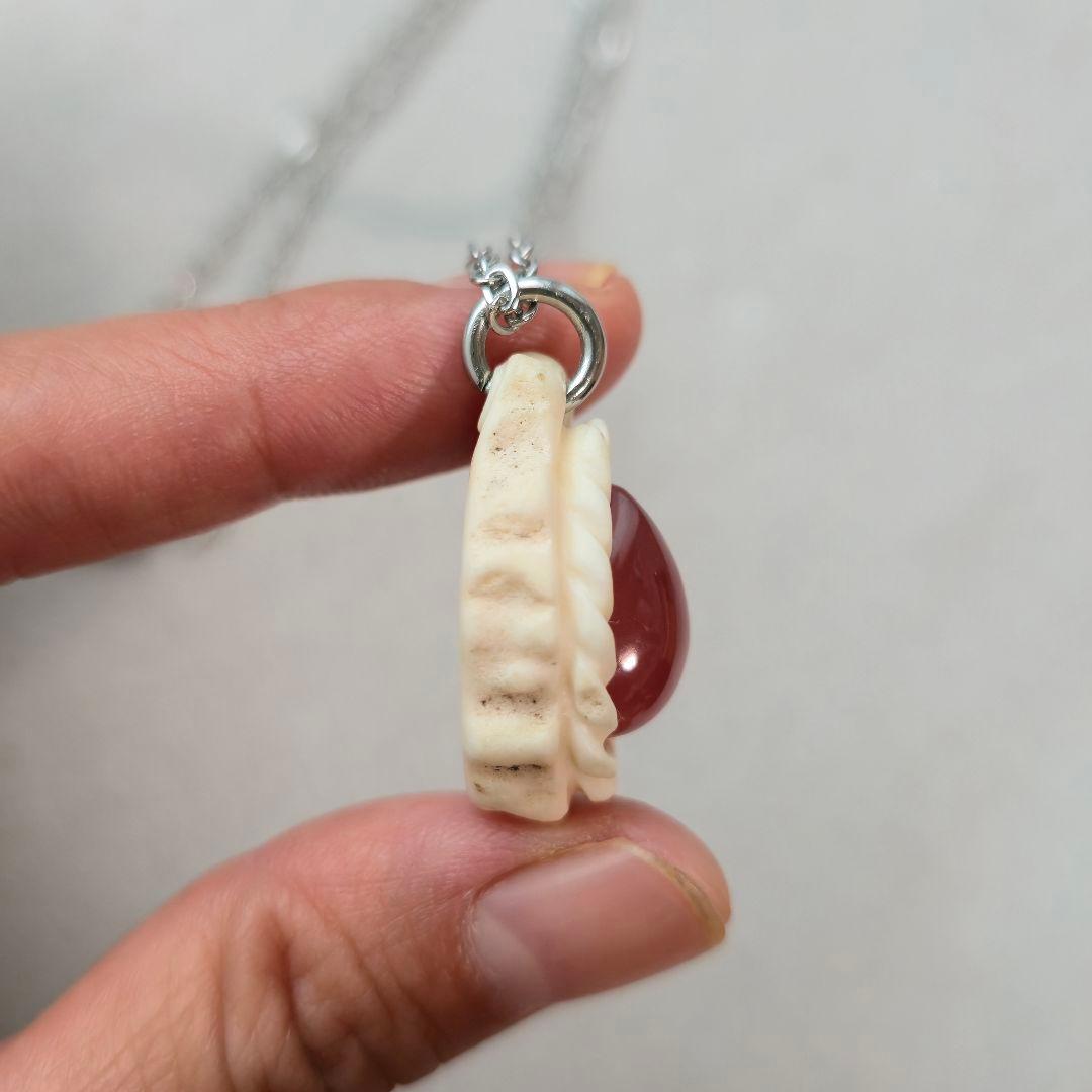 オーダー専用 鹿の角 インカローズのネックレス