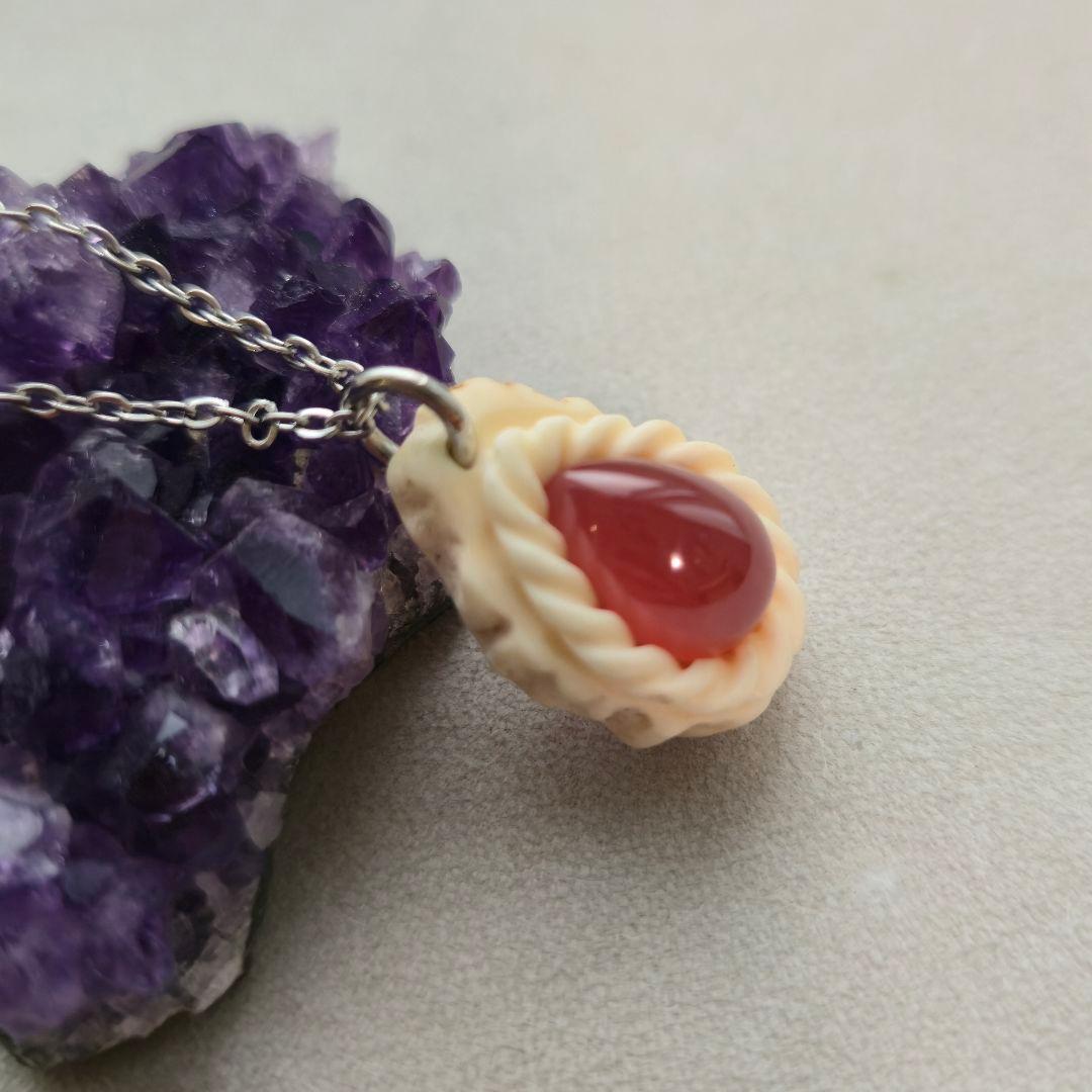 オーダー専用 鹿の角 インカローズのネックレス