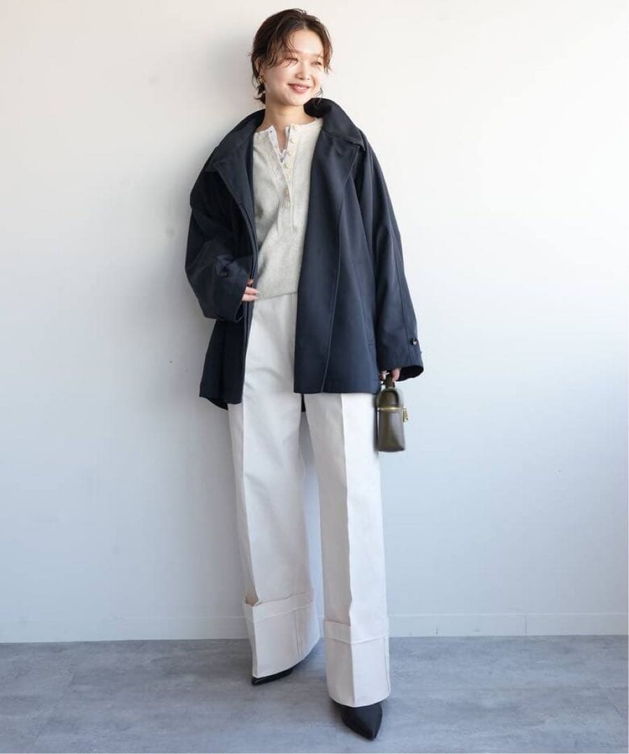 美品✨ 2025SS スローブイエナ 撥水テントラインコート 春 ネイビー