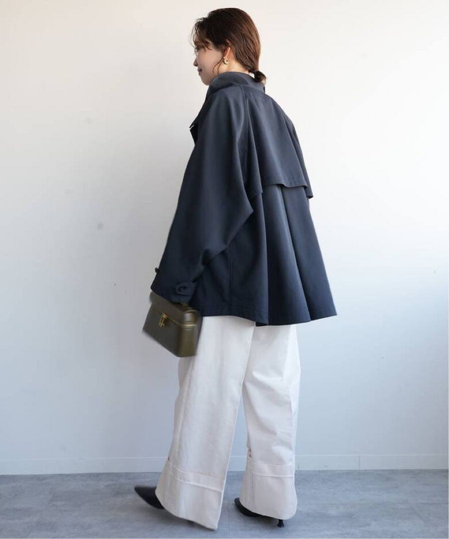 美品✨ 2025SS スローブイエナ 撥水テントラインコート 春 ネイビー
