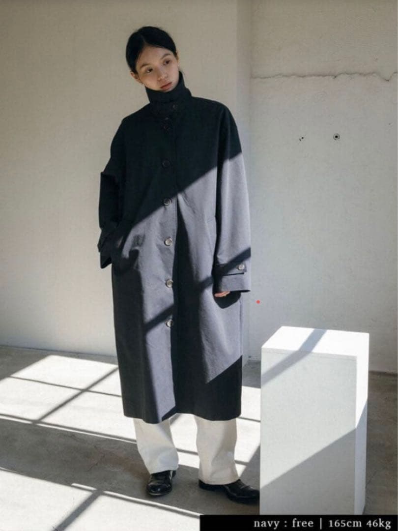 【OHOTORO】firenze trench coat navy 男女兼用