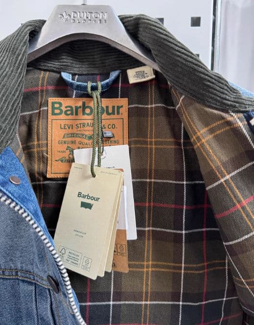美品 Barbour × Levi's コラボ デニムジャケット L