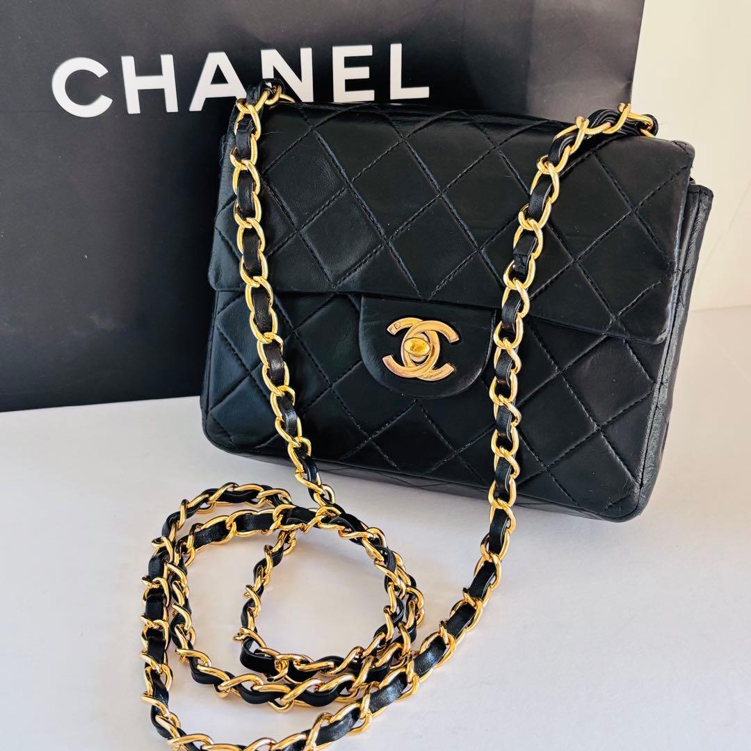 【専用】シャネル　ミニマトラッセ ラムスキン　チェーンショルダーバッグ