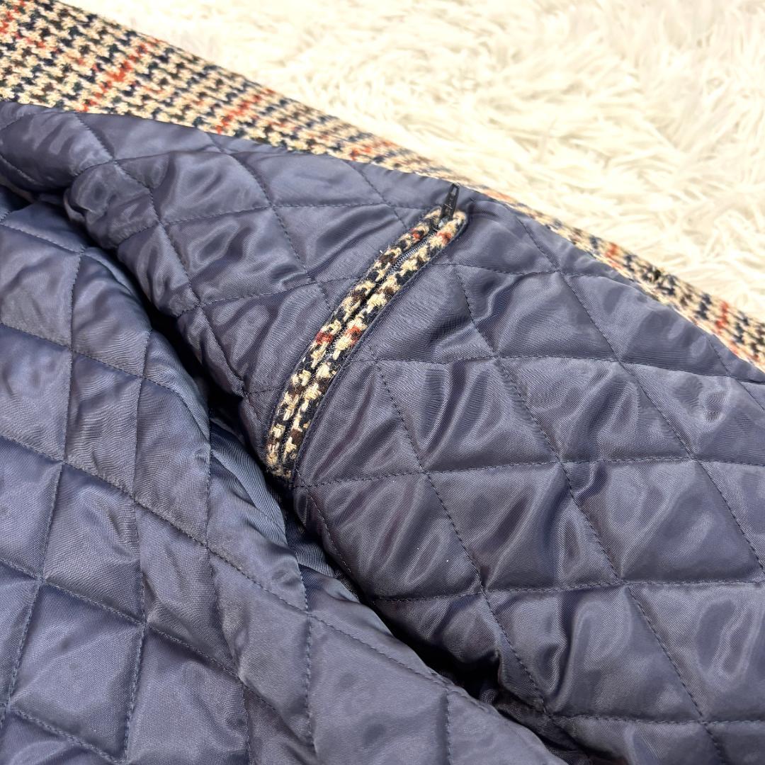 希少　ザラ　チェスターコート　イタリア製　高級生地メーカー　千鳥柄　キルティング