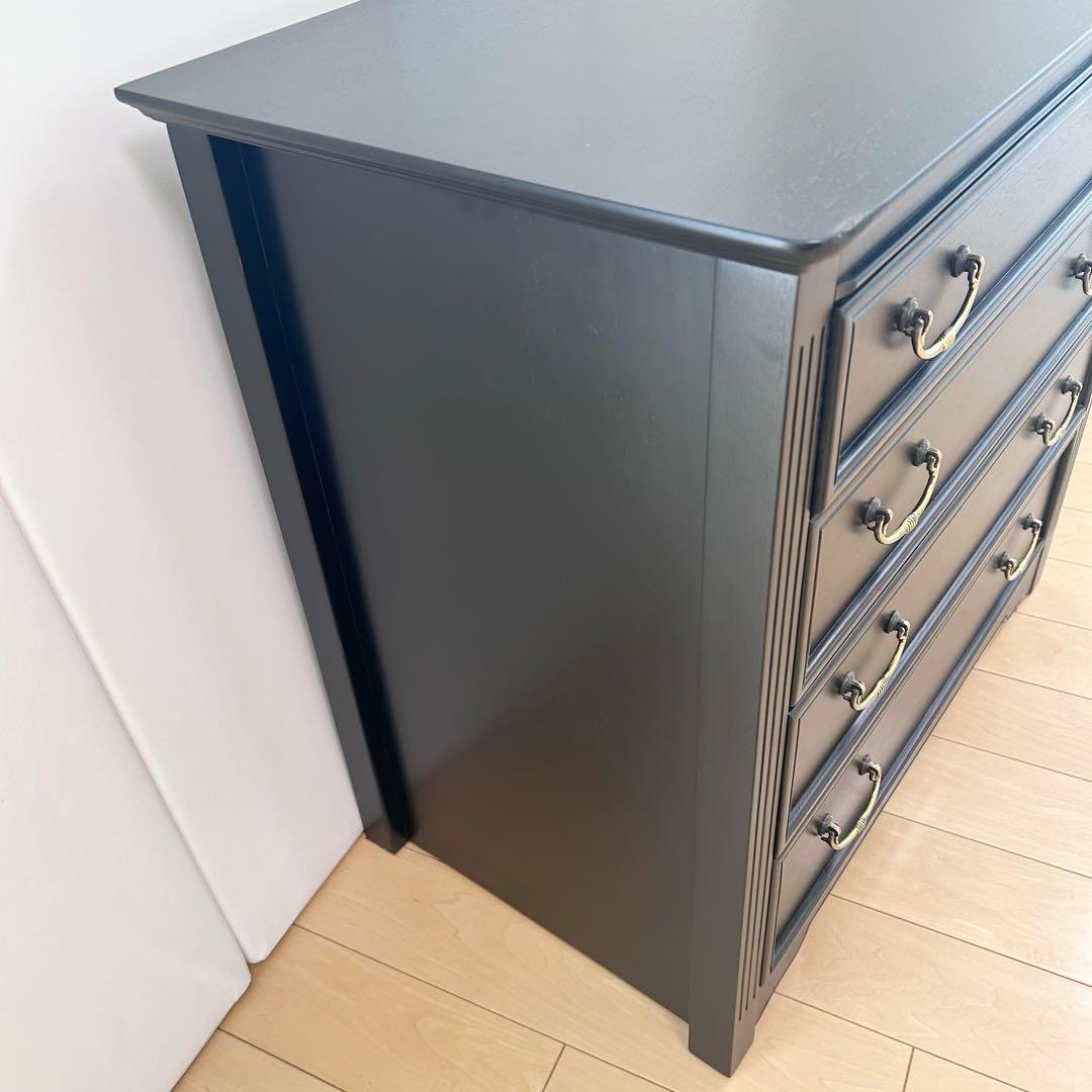 東海家具　TOKAIKAGU チェスト　ノワール　アンバーブラック　脚なし