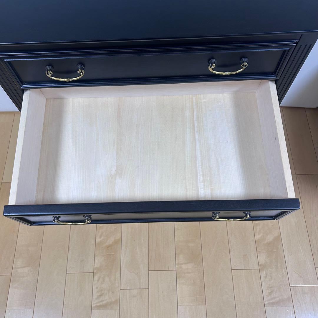 東海家具　TOKAIKAGU チェスト　ノワール　アンバーブラック　脚なし