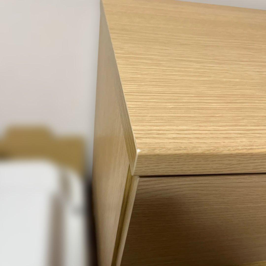 【ニトリ】ローチェスト エレアK 3段 ライトブラウン 幅80