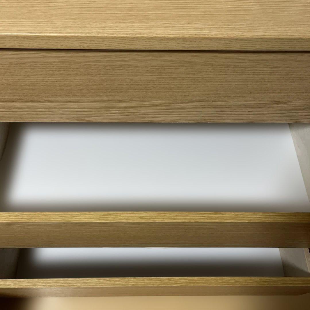 【ニトリ】ローチェスト エレアK 3段 ライトブラウン 幅80