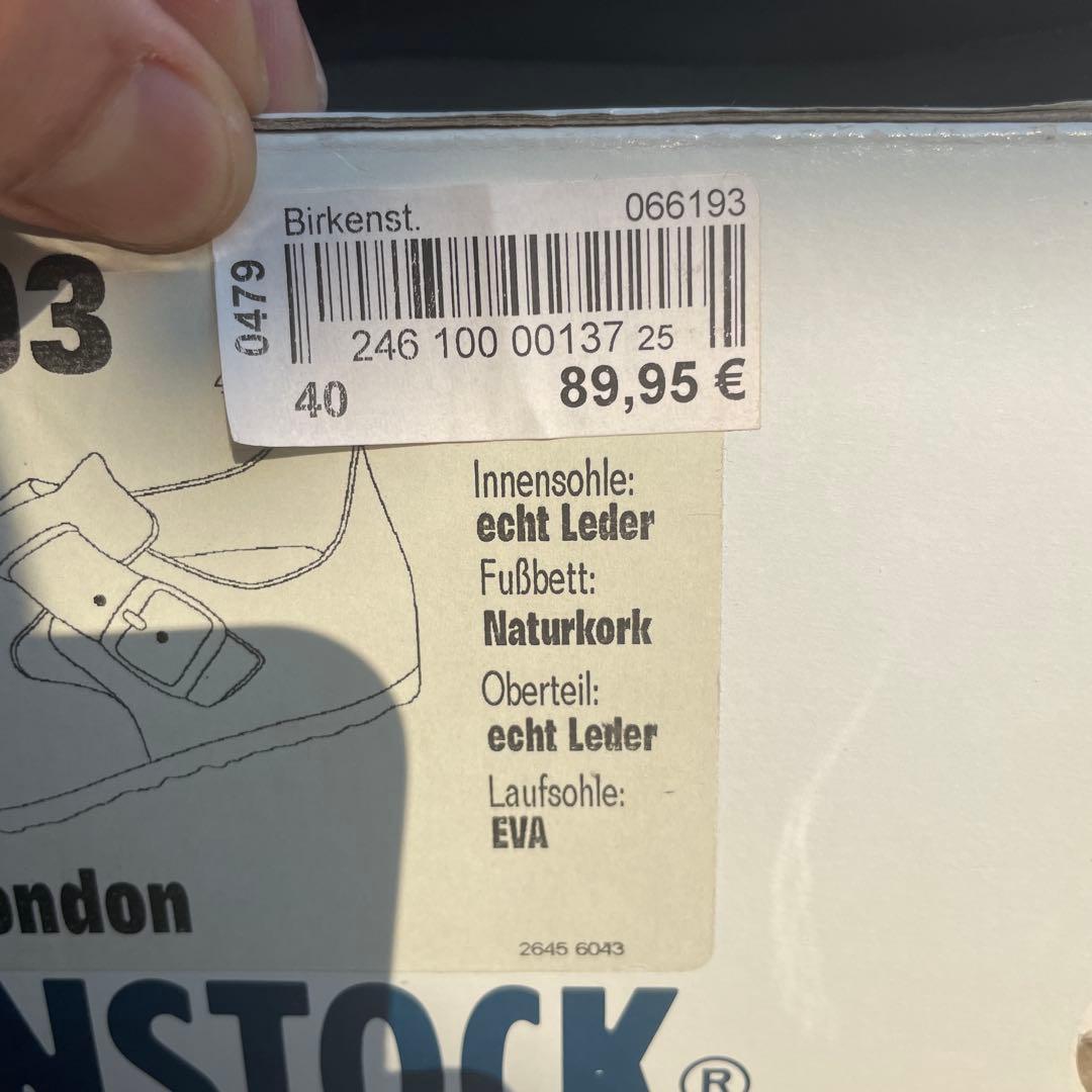 新品未使用　ビルケンシュトック　ロンドン40 黒　066193 約26cm　本革