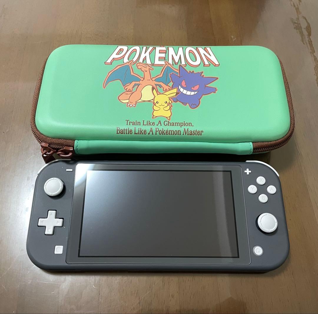 Nintendo Switch Lite グレー 本体のみ、ポーチセット