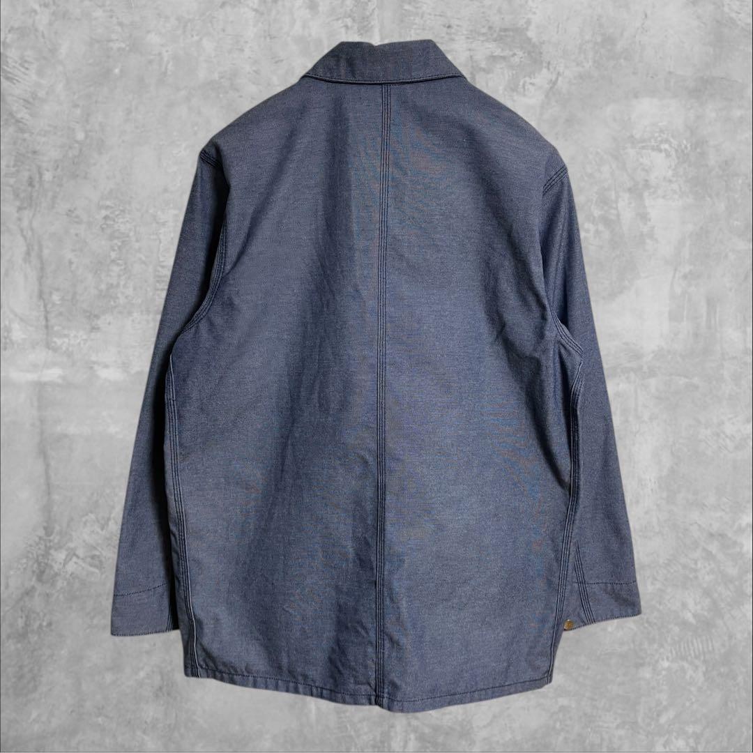 カーハートcarhartt カバーオール　チョアコート　シャンブレーデニム　L