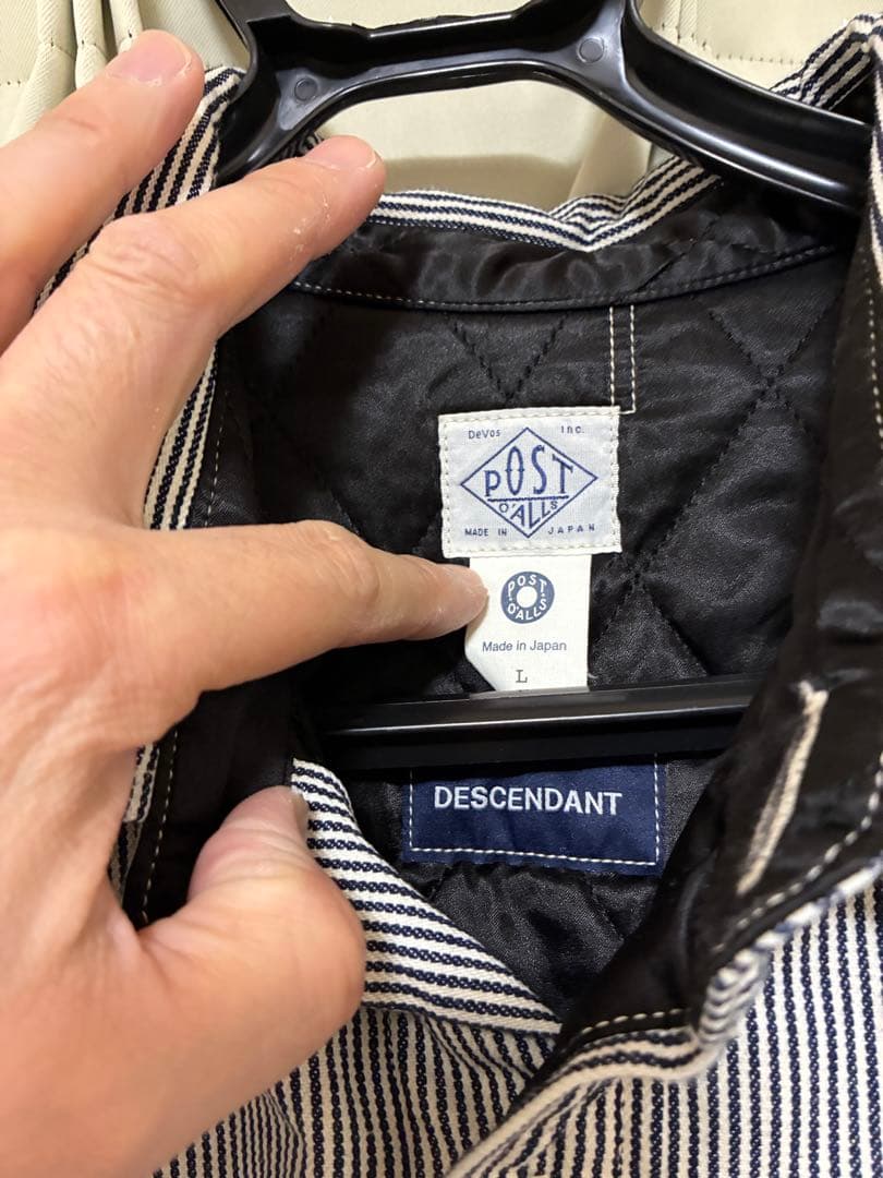 ジャケット・アウター DESCENDANT POST O'ALLS HICKORY JACKET