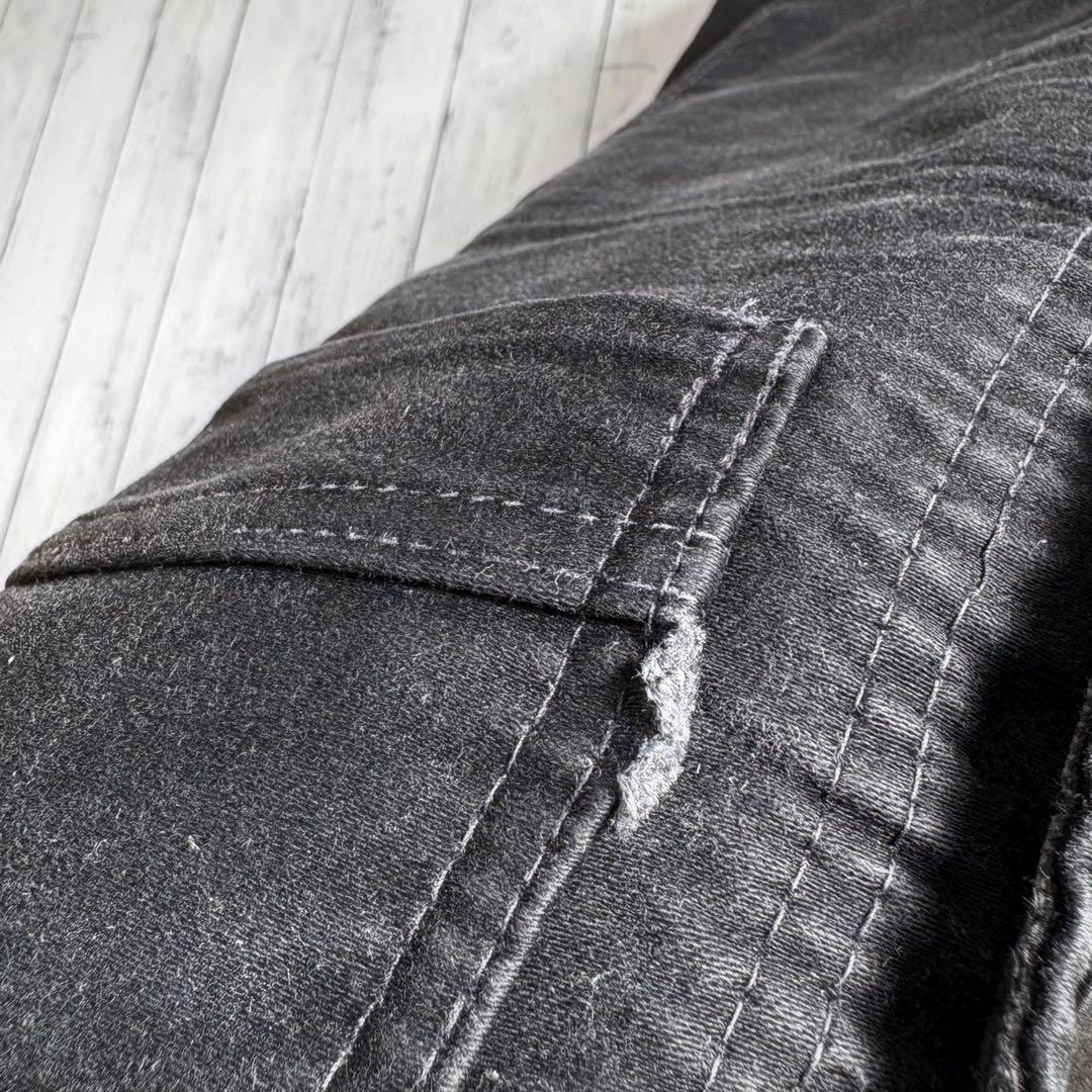 〜60s モンサンミッシェル ブラックモールスキンジャケット カバーオール