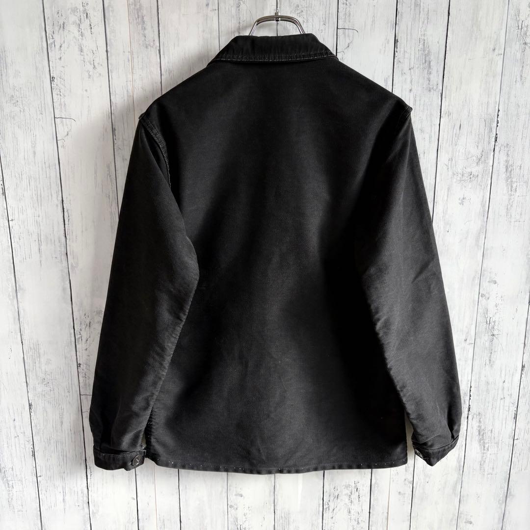〜60s モンサンミッシェル ブラックモールスキンジャケット カバーオール