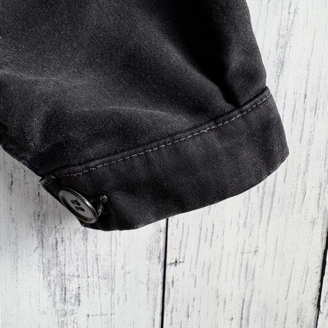 〜60s モンサンミッシェル ブラックモールスキンジャケット カバーオール