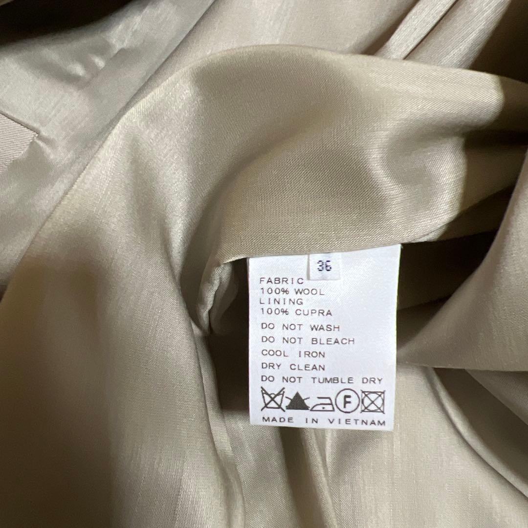 iENA グレージュ　トレンチコート ウエストベルト付き