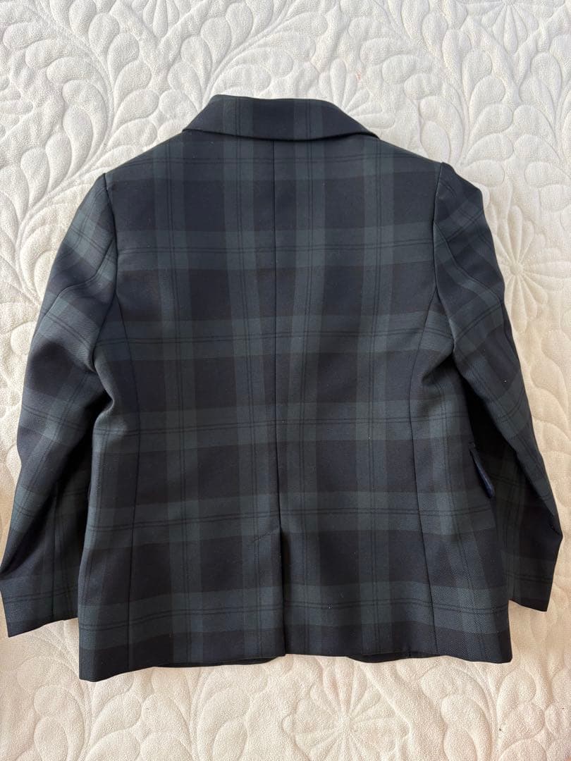 グリーンレーベルリラクシング　チェック　卒園式　入園式　冠婚葬祭　スーツセット