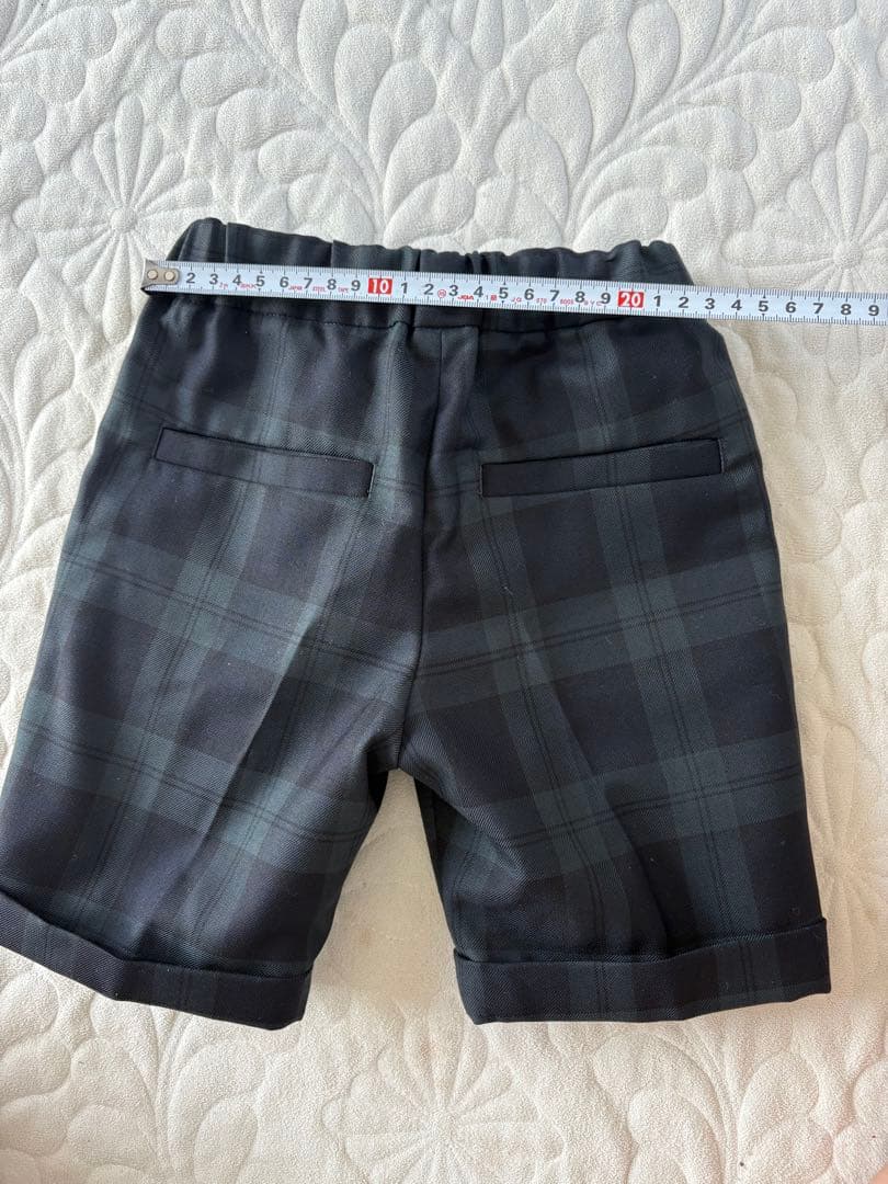 グリーンレーベルリラクシング　チェック　卒園式　入園式　冠婚葬祭　スーツセット