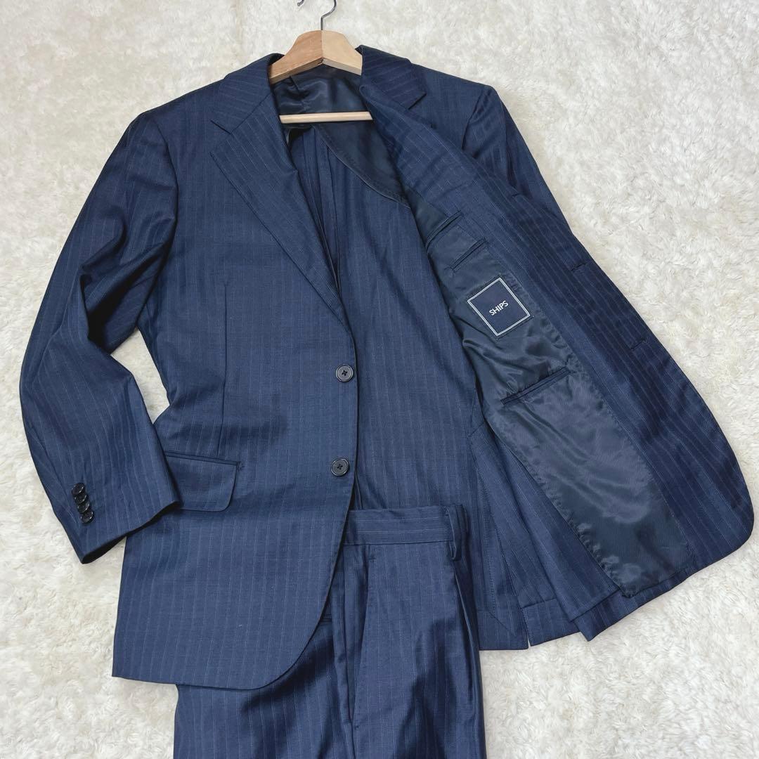 SHIPS シップス　スーツ　セットアップ　ロロピアーナ　ウール100%