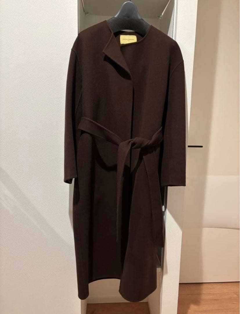 本日のみ値下げ！UNITED ARROWS⭐︎リバーノーカラーコートブラウン