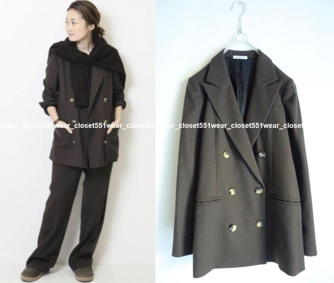 ドゥーズィエムクラス☆EVERYDAY I LIKEダブルジャケット38ブラウン