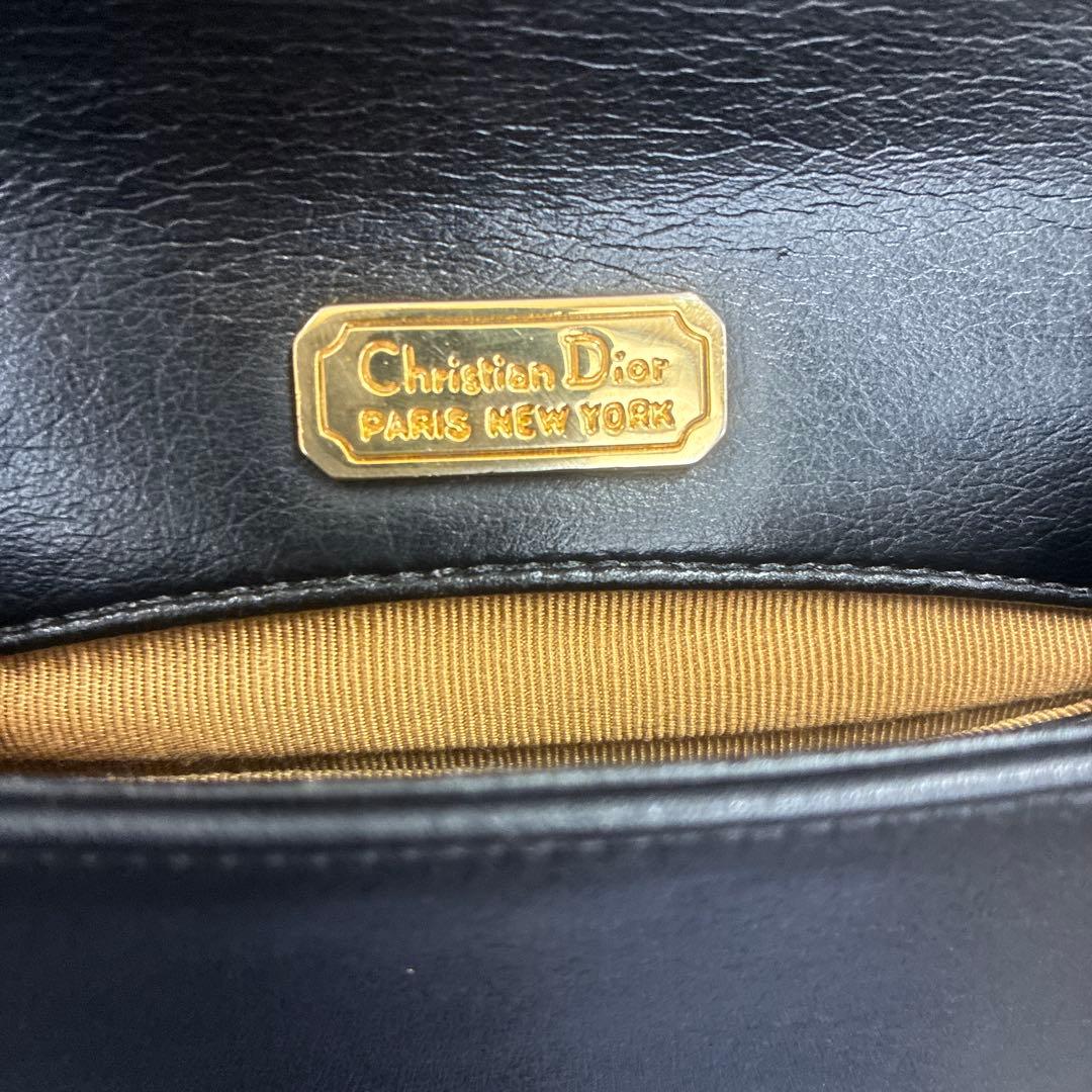 Dior 黒レザーショルダーバッグ※ストラップなし