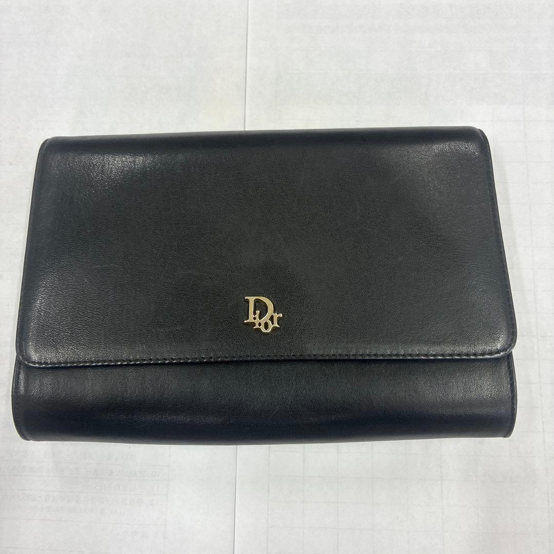 Dior 黒レザーショルダーバッグ※ストラップなし