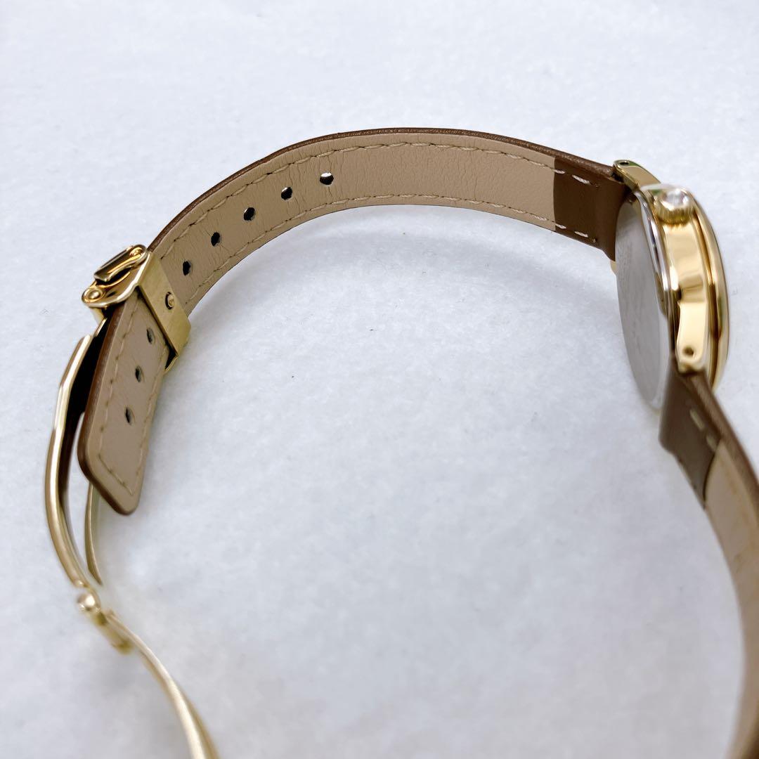 アニエスベー マルチェロ　ソーラー腕時計 シェル文字盤　白蝶貝レザーベルト