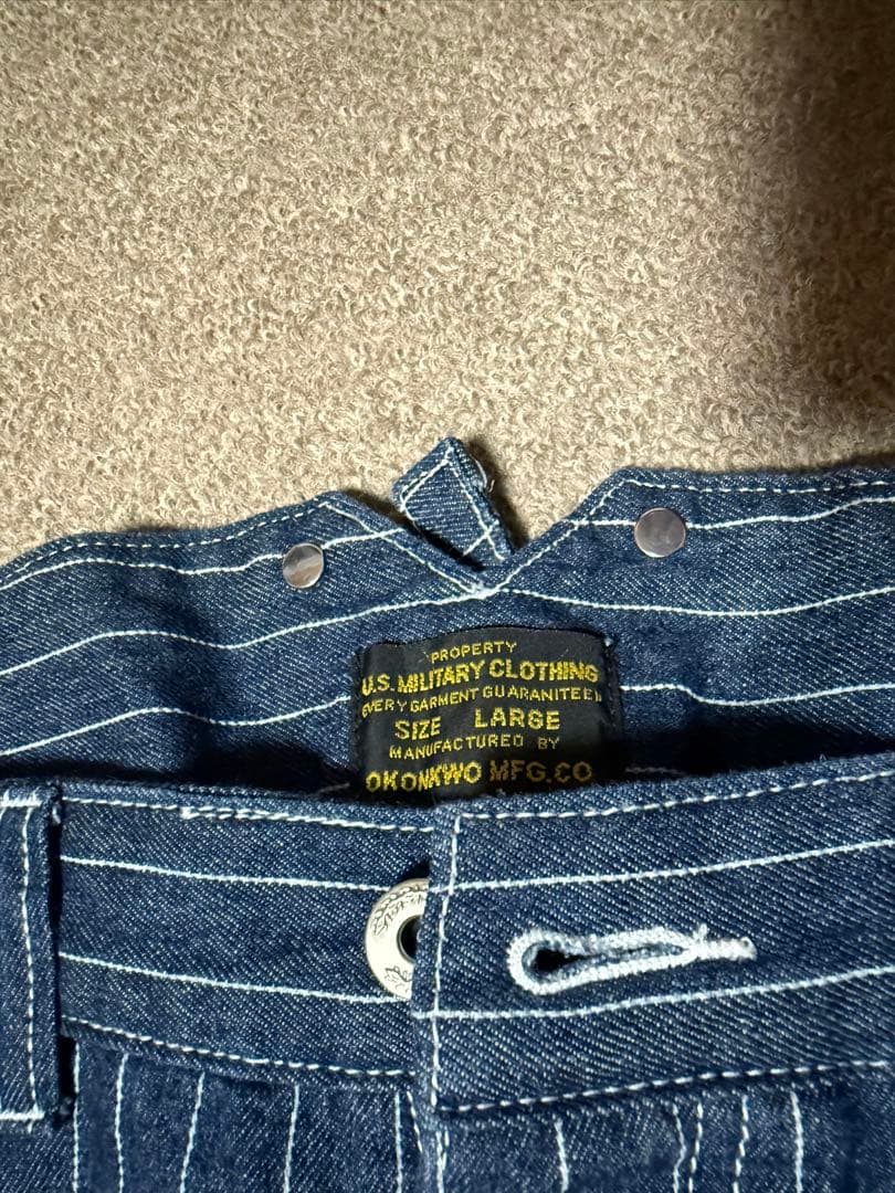 4*s様 KARAKU ストライプ ワークパンツ Lサイズ