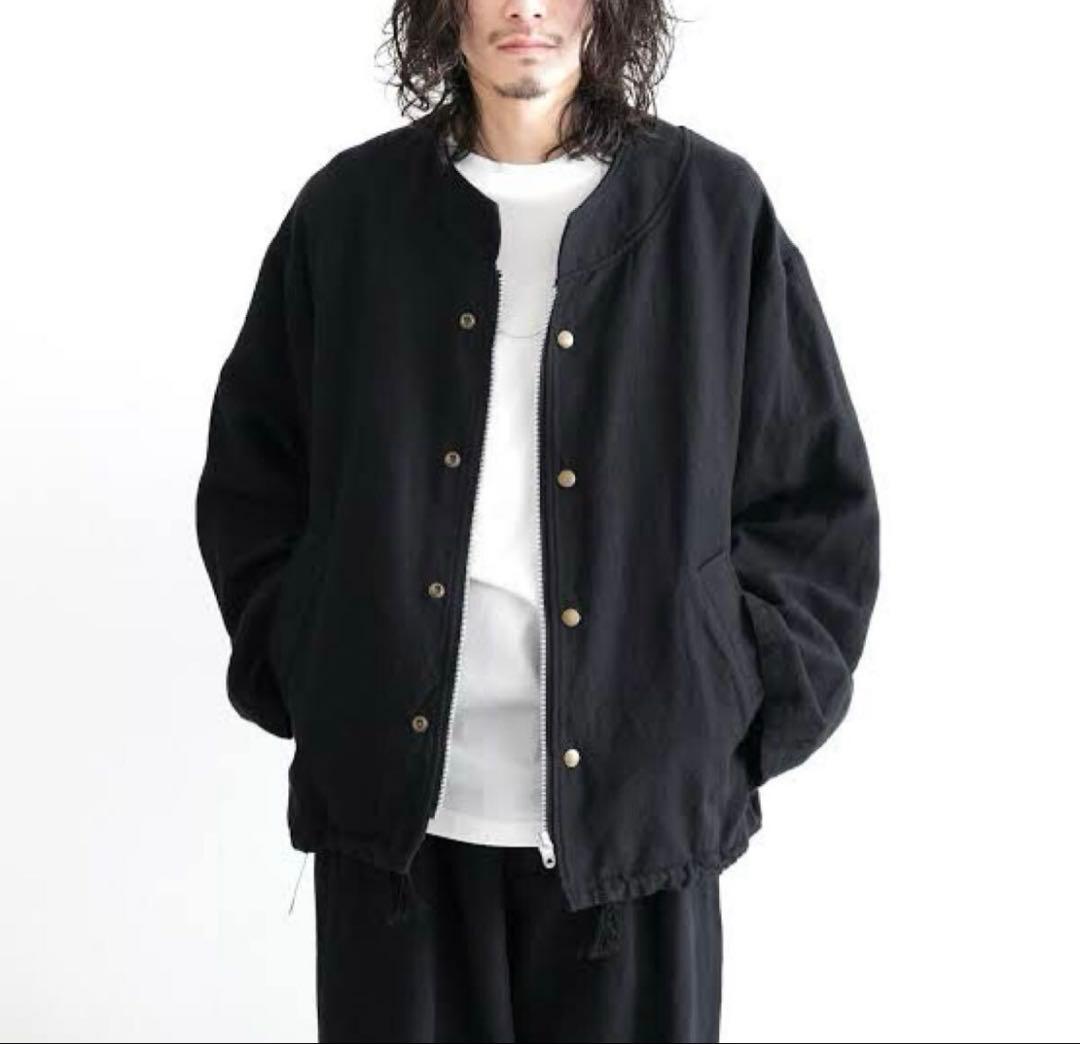 バーベルオブジェクト 25SS シルク コットン ノーカラージャケット 2