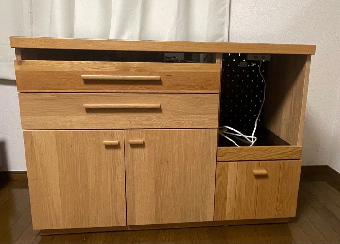 （直接引取:埼玉）ナチュラルウッド キャビネット・サイドボード　フランフラン