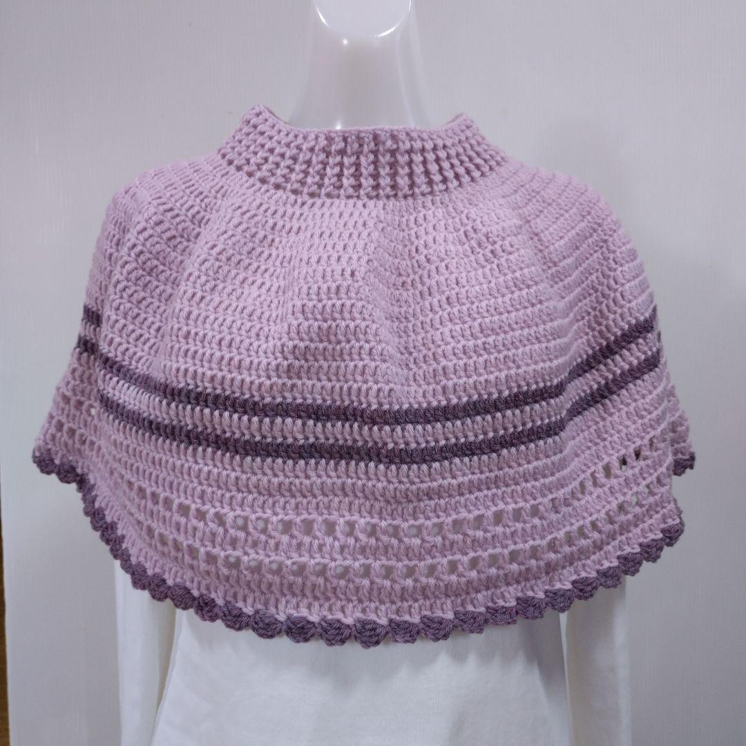 手編みネックウォーマー　手編みスヌード