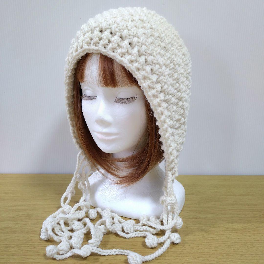 手編みネックウォーマー　手編みスヌード