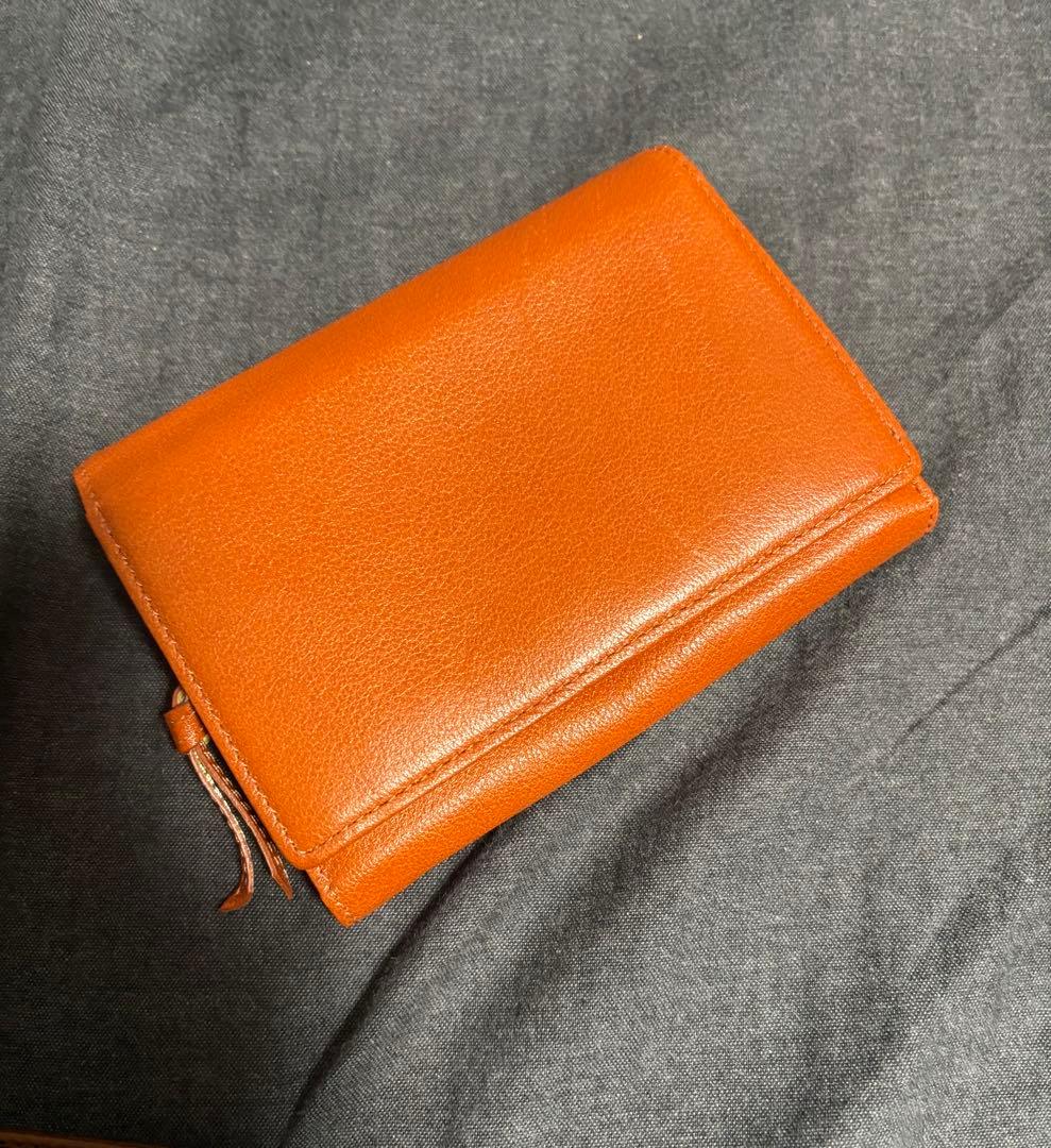 美品！土屋鞄製造所 本革レザー 二つ折り財布 バイカラー 限定 ユニセックス