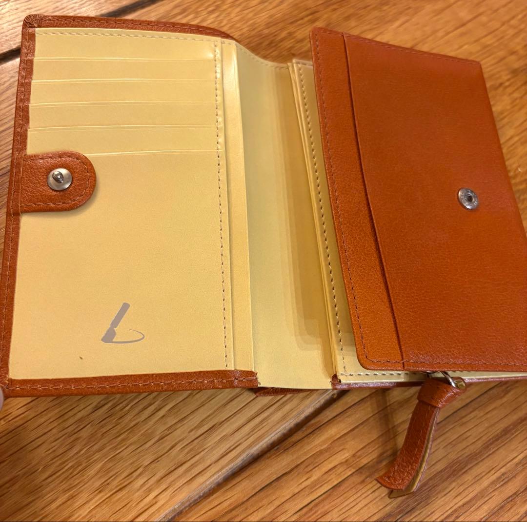 美品！土屋鞄製造所 本革レザー 二つ折り財布 バイカラー 限定 ユニセックス