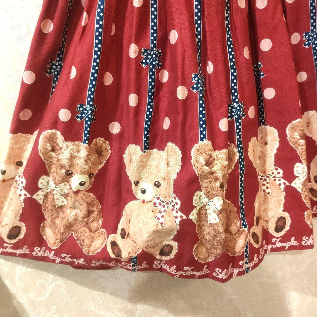 シャーリーテンプル　テディベア柄ワンピース　160ｃｍ