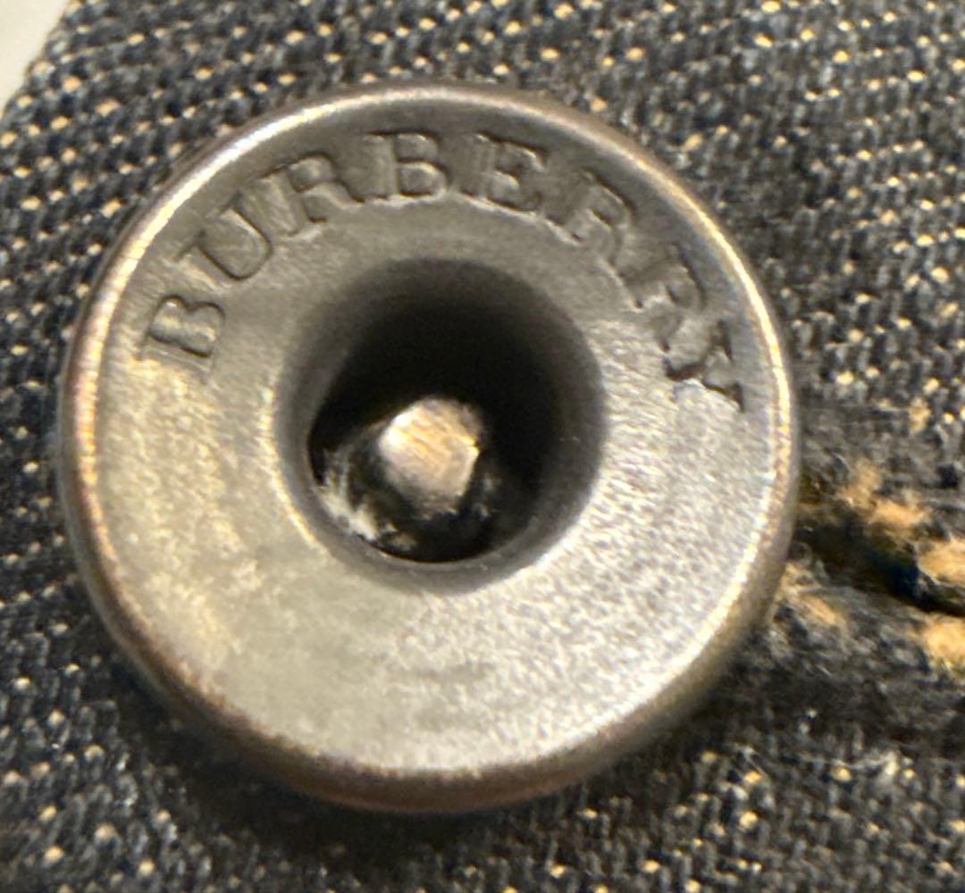 バーバリーロンドン　レディース　インディゴ染　ブラック　デニムジャケット　L