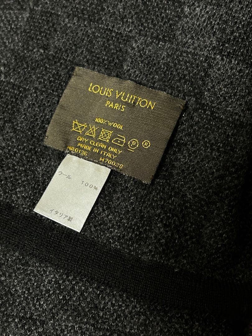 超美品LOUIS VUITTONエシャルプ　プティダミエ　ダミエ・エベヌ　グレー