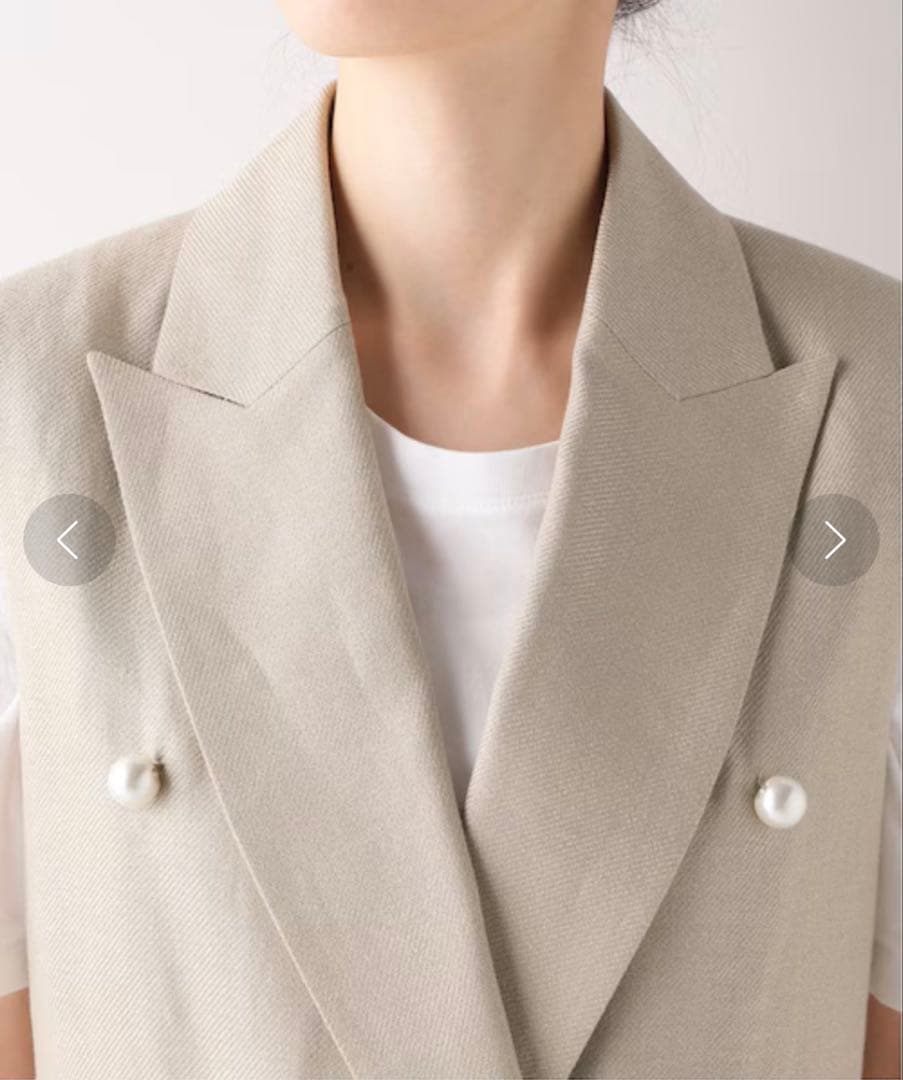 CINOH/チノ　パールボタンダブルジレ