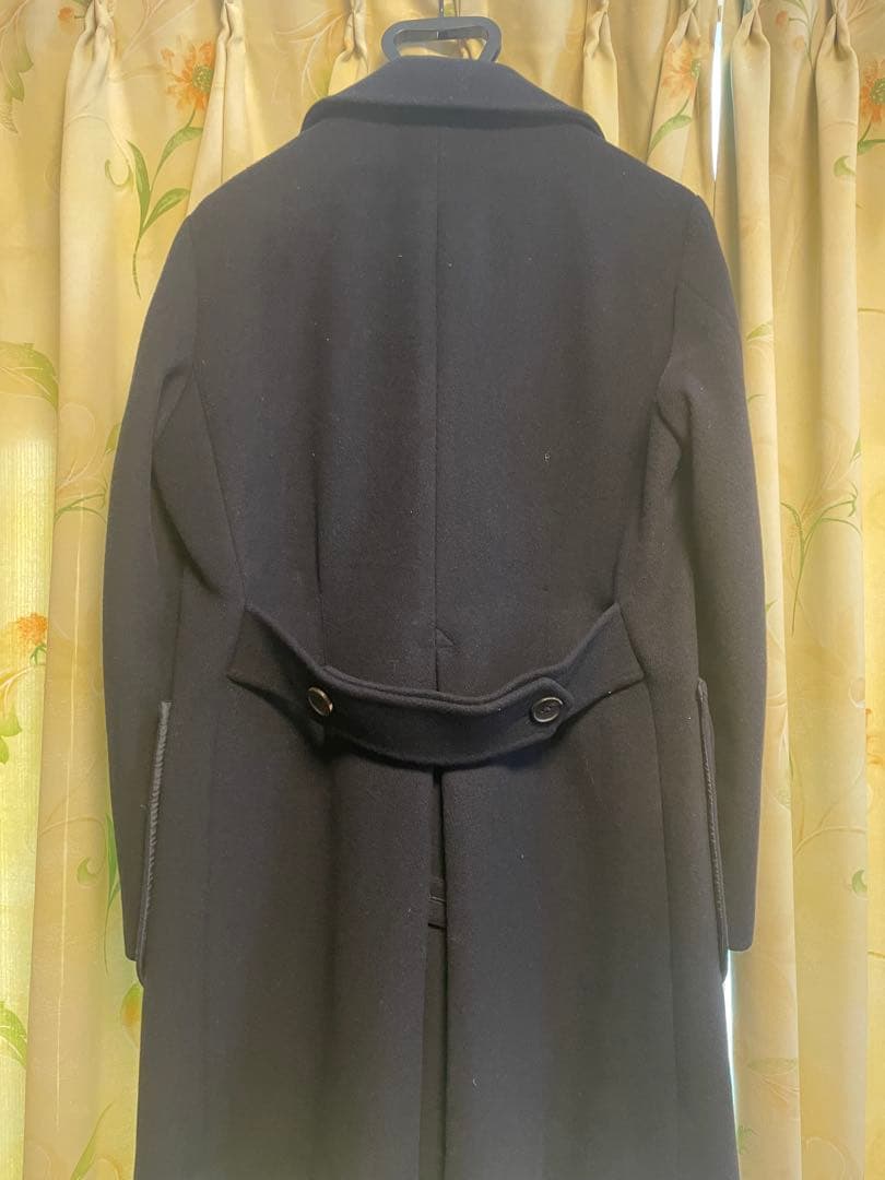 バーニーズニューヨーク　黒 ダブルブレスト ウールピーコート