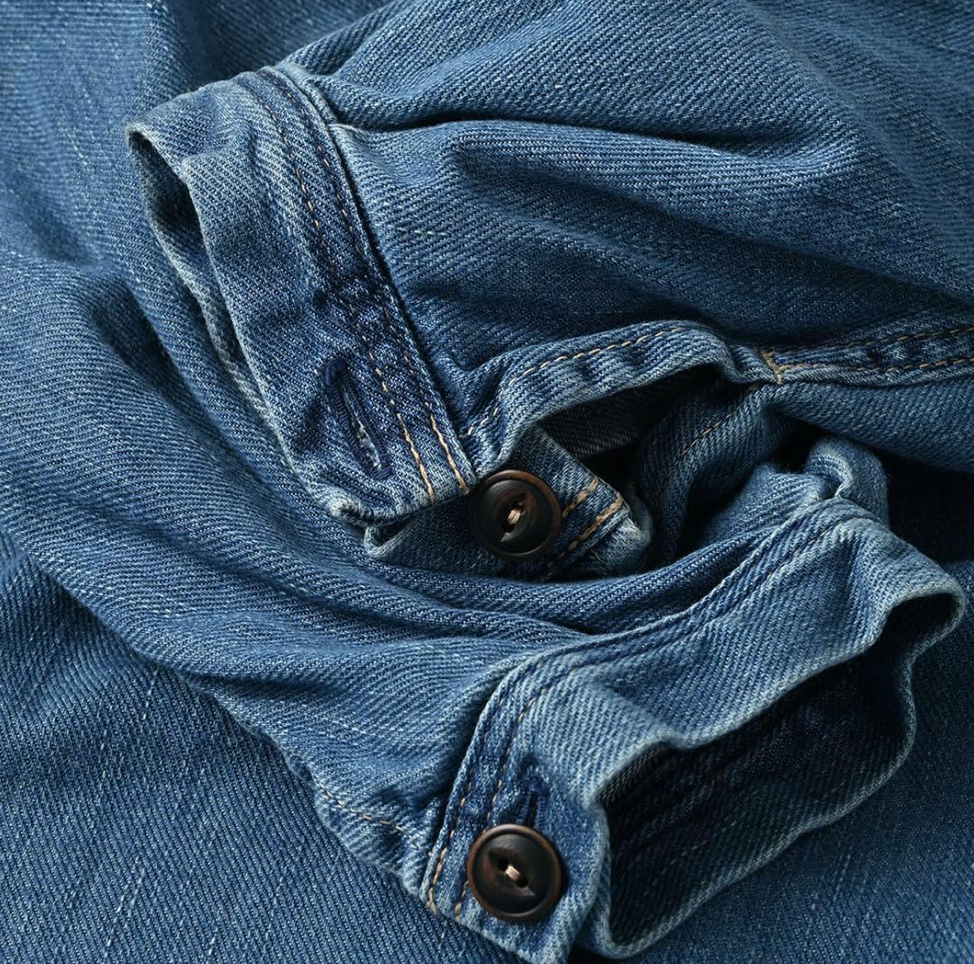 45R今季新作デニムワンピース2025完売デニムブルーティアードドレス新品未使用