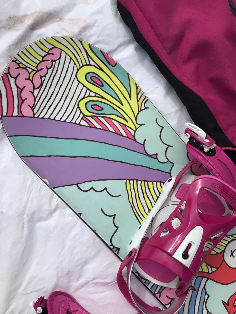 GILAFFE ジラーフ　TTR カラフル スノーボード バインディング付き