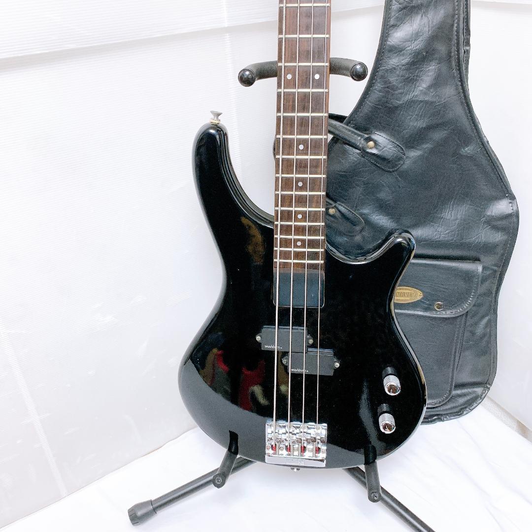 美品 Washburn ワッシュバーン B-2 エレキベース ブラック ケース付
