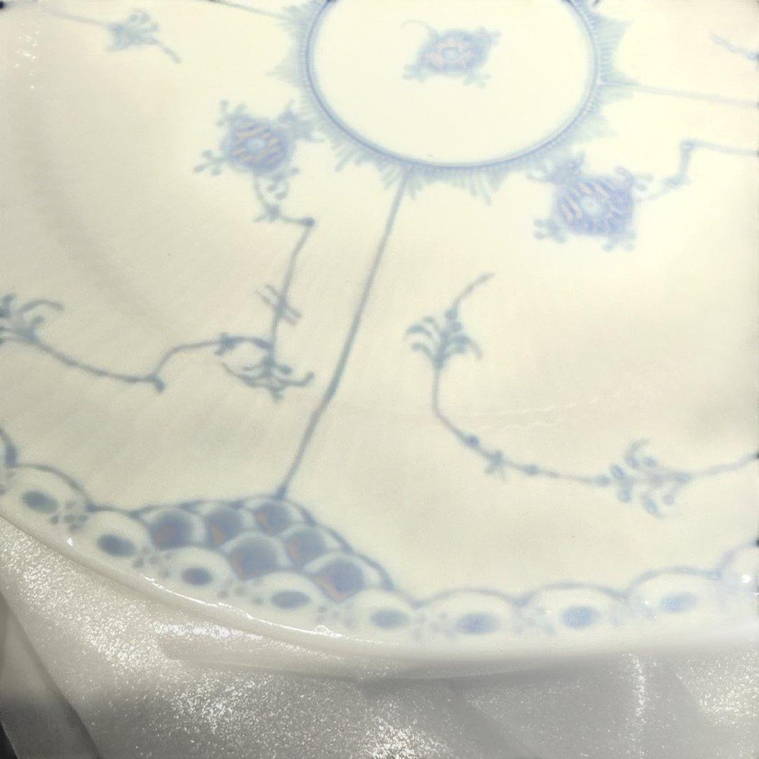 新品ロイヤルコペンハーゲン ブルーフルーテッド ハーフレース プレート27cm