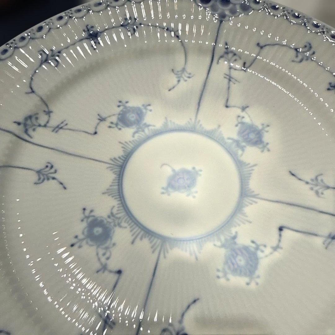 新品ロイヤルコペンハーゲン ブルーフルーテッド ハーフレース プレート27cm