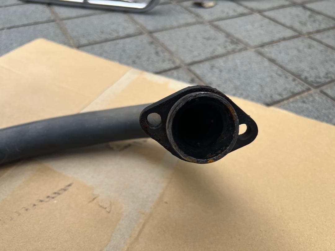 GN125-2F純正 スチール製シルバー・ブラックマフラー