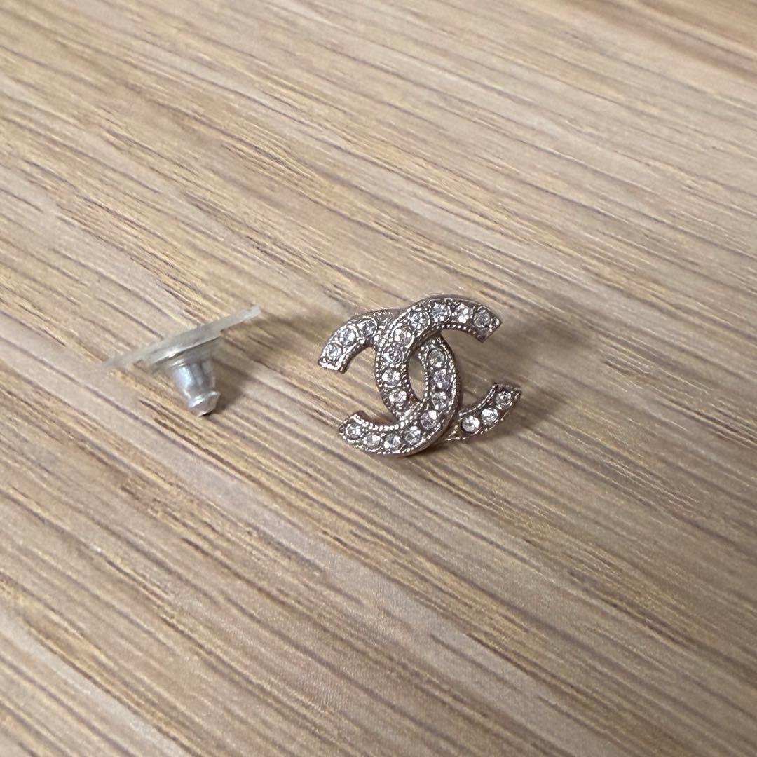 CHANEL シャネル ココ ラインストーン ピアス 片耳 F19V