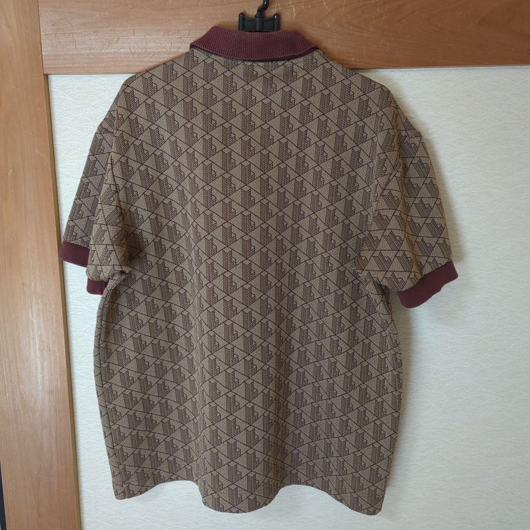 金曜日19時まで LACOSTE モノグラムジャガードポロシャツ