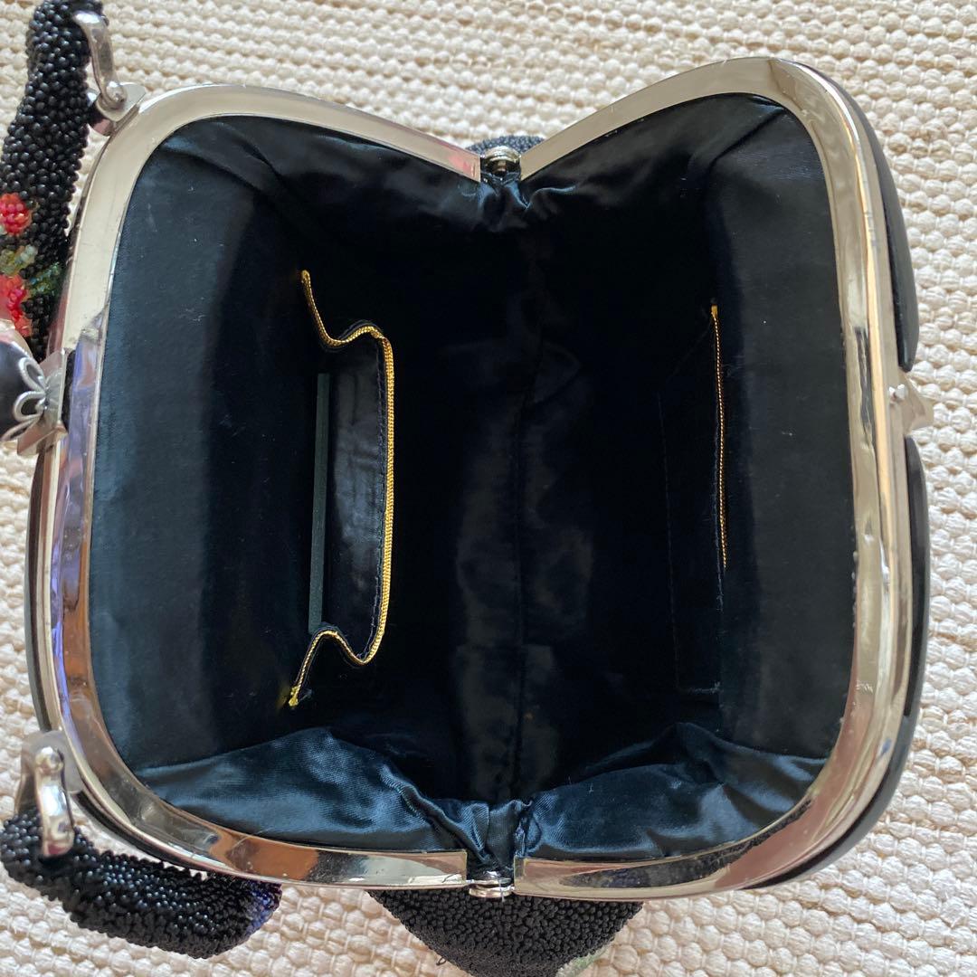 総ビーズ　ハンドバッグ　アンティーク　ヴィンテージ　昭和40年代　レトロ　和装